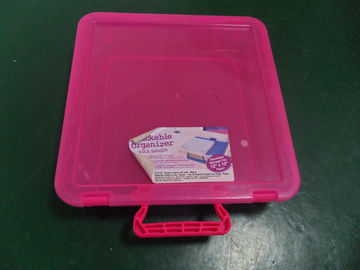 Stockable Storage With Handle For Stantionary Molded Plastic Containers With Customized